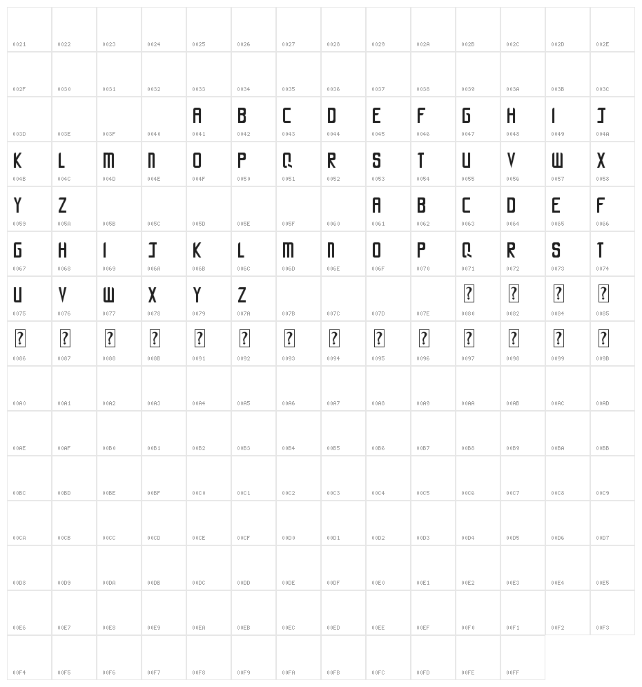 LA CALLE 6 - LJ-Design Studios Smooth Character Map