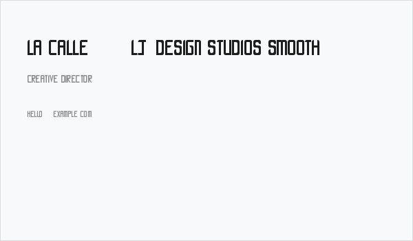LA CALLE 6 - LJ-Design Studios Smooth Business Card