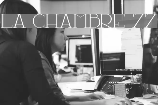 LA CHAMBRE 77 Font examples