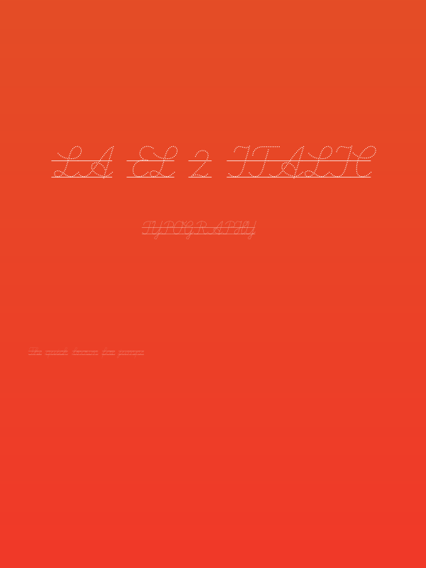 LA El 2 Italic Poster