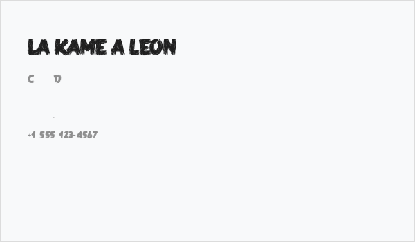 LA KAME A LEON    Business Card