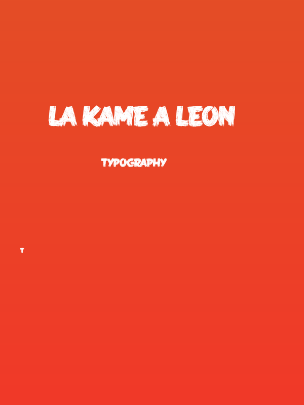 LA KAME A LEON    Poster