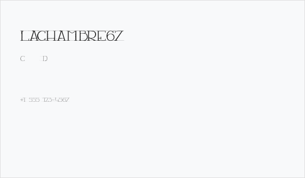LACHAMBRE67 Business Card