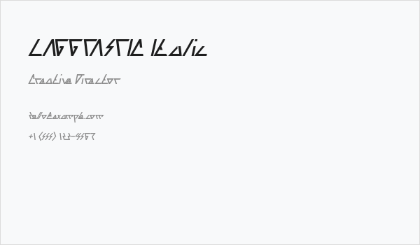 LAGGTASTIC Italic Business Card