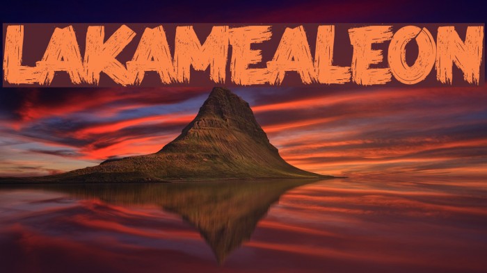 LAKAMEALEON Font examples