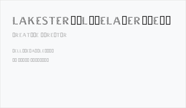 LAKESTERINLINELAYER3DEMO Business Card