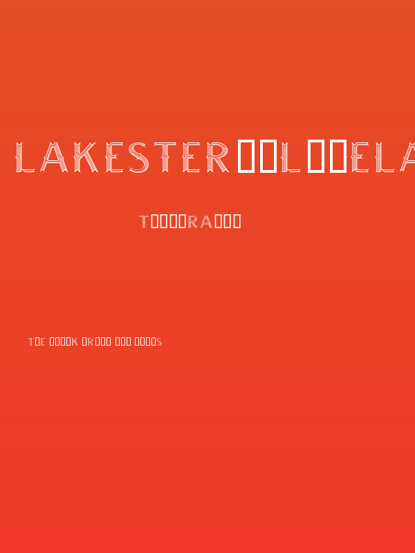 LAKESTERINLINELAYER3DEMO Poster