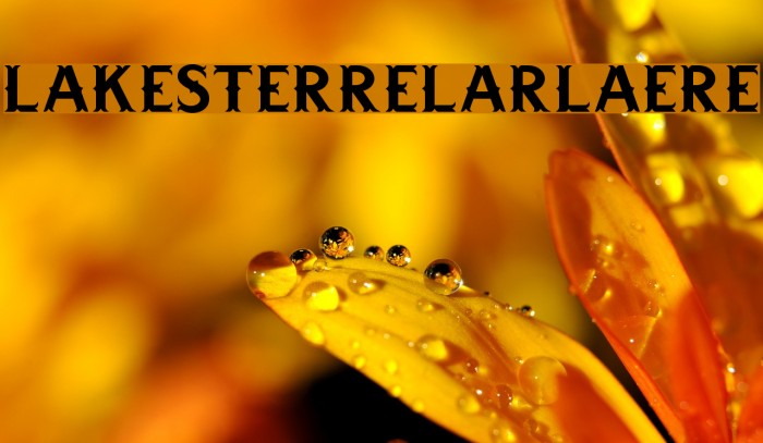 LAKESTERREGULARLAYER1DEMO Font examples
