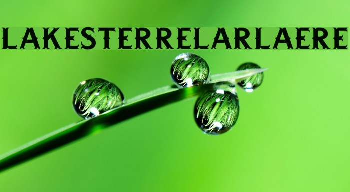 LAKESTERREGULARLAYER1DEMO Font examples