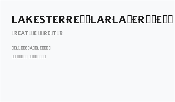 LAKESTERREGULARLAYER1DEMO Business Card