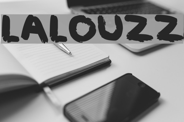 LALOUZZ Font examples