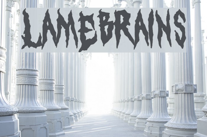 LAMEBRAINS Font examples