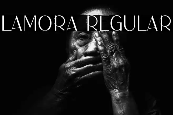 LAMORA Regular Font examples