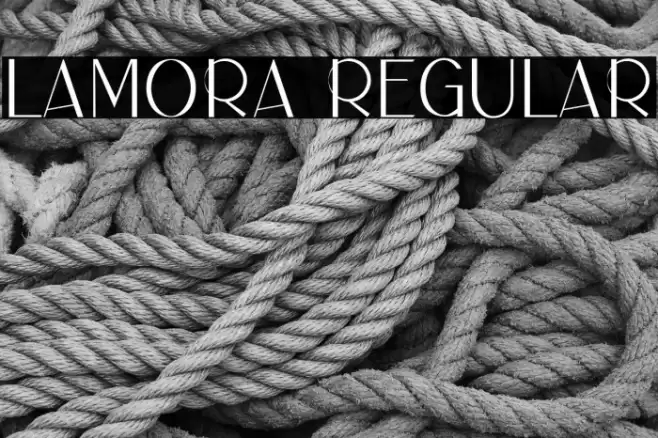 LAMORA Regular Font examples