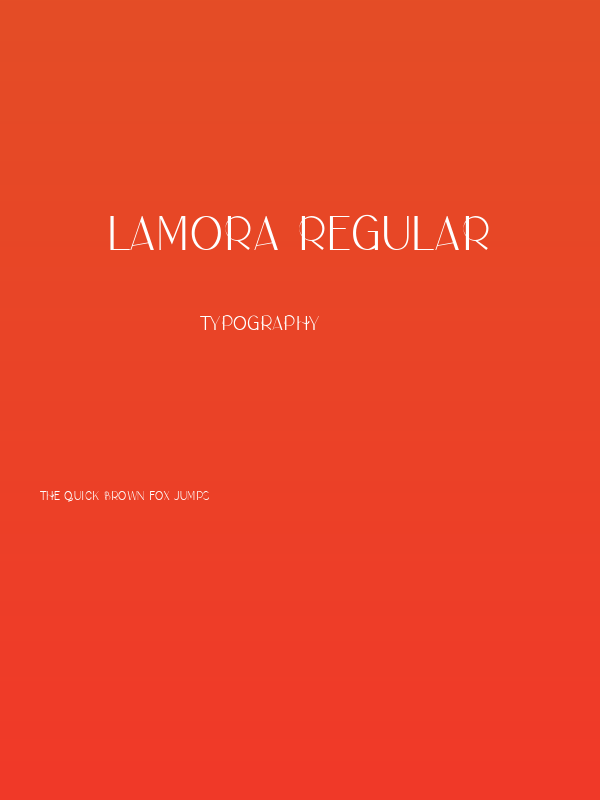 LAMORA Regular Poster