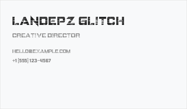 LANDEPZ GLITCH Business Card