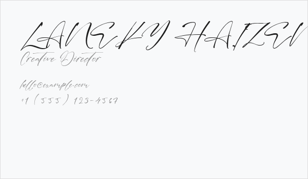 LANEKY HAIZEN Business Card