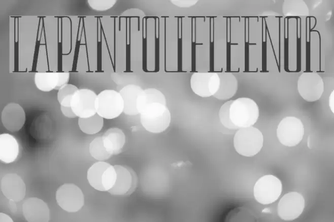 LAPANTOUFLEENOR Font examples