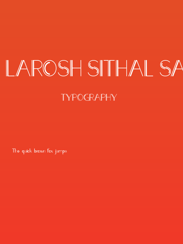 LAROSH Sithal Sans Serif Poster
