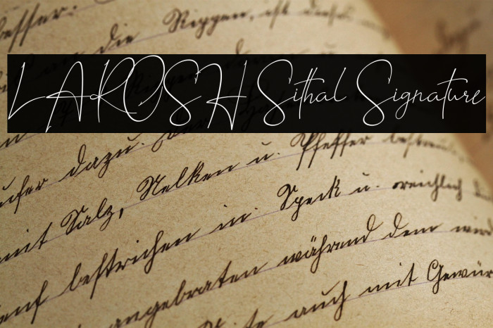 LAROSH Sithal Signature Example 3