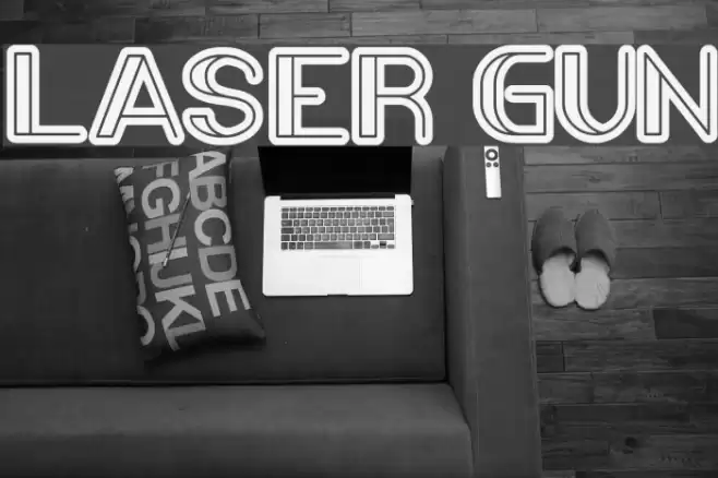 LASER GUN Font examples