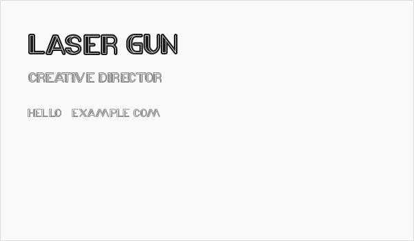 LASER GUN Business Card