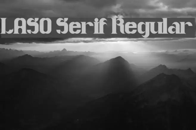 LASO Serif Regular Font examples