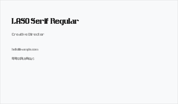 LASO Serif Regular Business Card