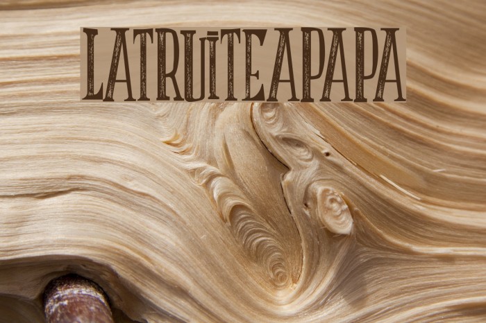 LATRUITEAPAPA Font examples