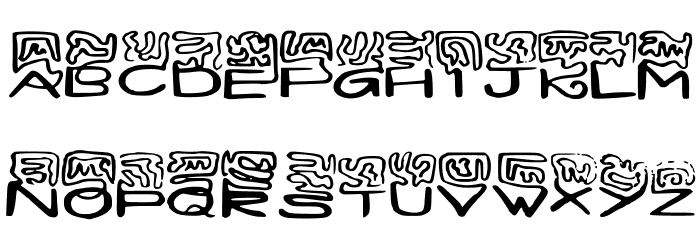 LAVALAMP-Regular Font LOWERCASE