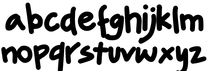 LAZY BOY Font LOWERCASE