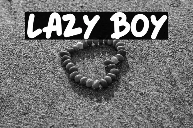 LAZY BOY Font examples