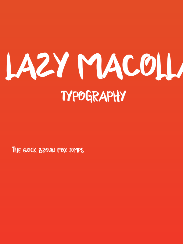 LAZY MACOLLA Poster