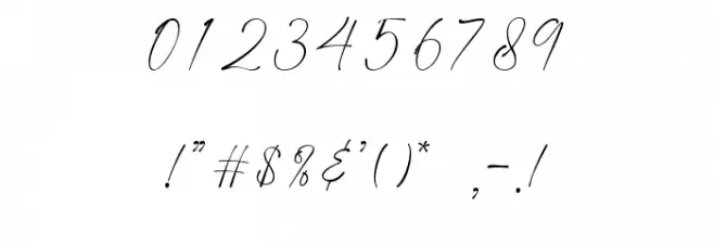 La Beauties Font OTHER CHARS