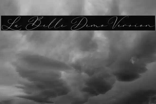 La Belle DemoVersion Font examples