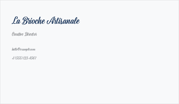 La Brioche Artisanale Business Card