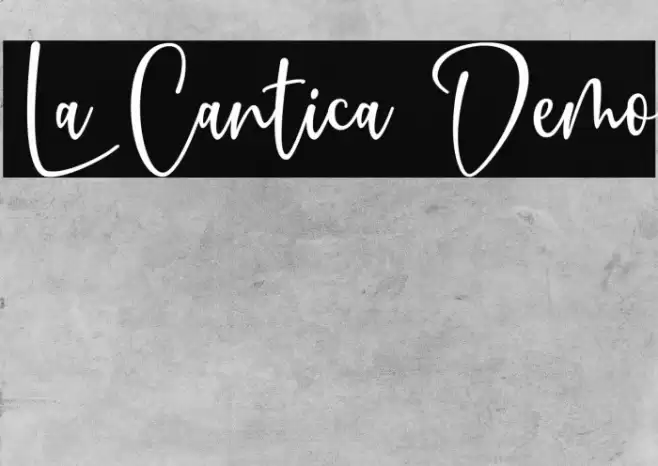 La Cantica Demo Шрифта examples