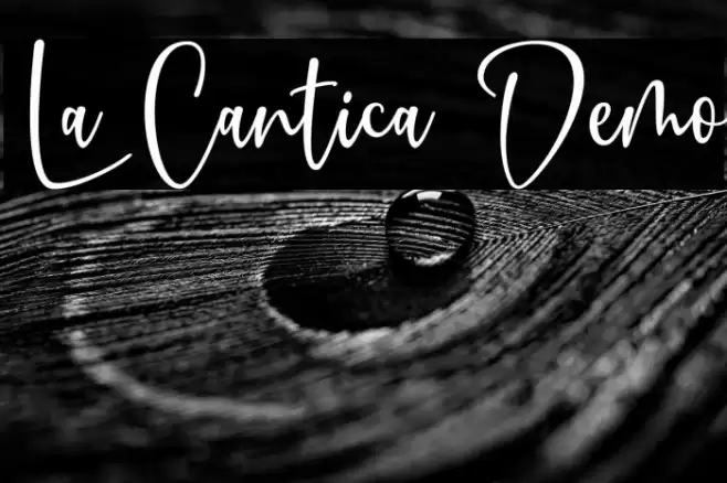 La Cantica Demo Шрифта examples