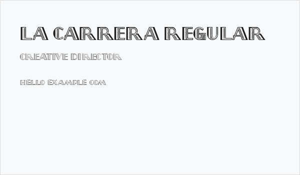 La Carrera Regular Business Card