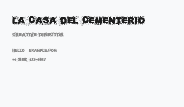 La Casa del Cementerio Business Card