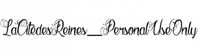 La Cité des Reines_PersonalUseOnly  baixar fontes gratis
