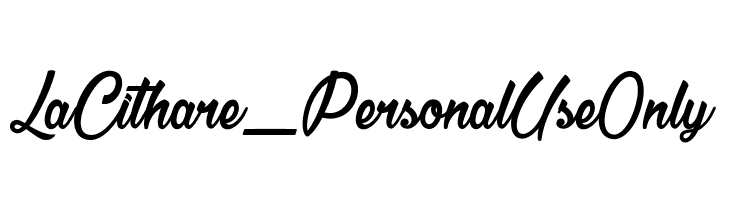 La Cithare_PersonalUseOnly  免费字体下载