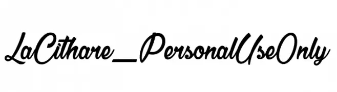 La Cithare_PersonalUseOnly  Fuentes Gratis Descargar