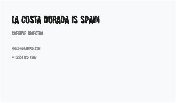 La Costa Dorada is Spain Business Card