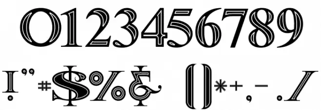 La Coste Inline Font OTHER CHARS