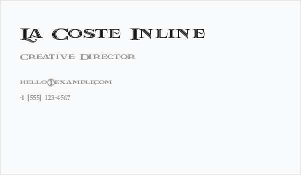 La Coste Inline Business Card