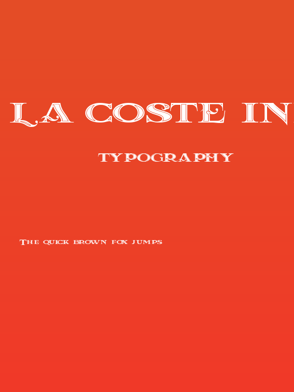 La Coste Inline Poster