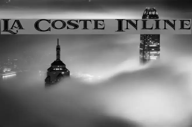 La Coste Inline Font examples