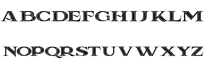 La Coste Inline Font LOWERCASE