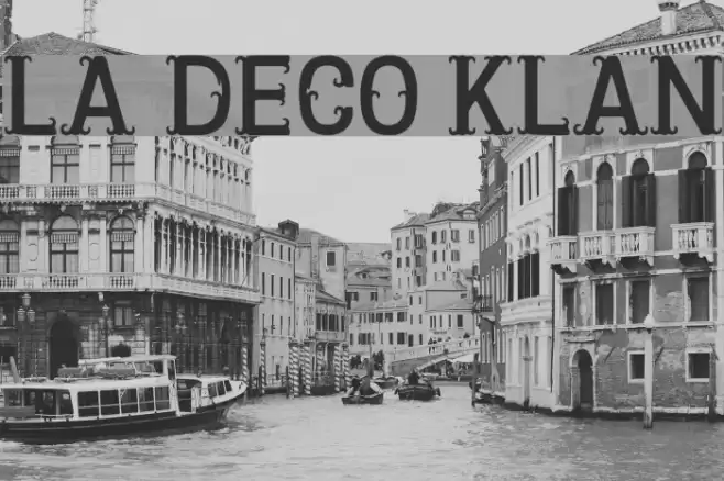 La Deco Klan Font examples